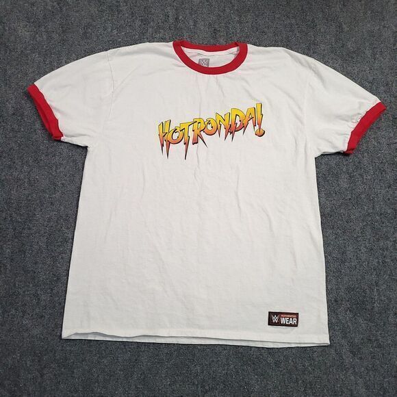 WWE Shirt Unisex Size XL White Hot Ronda Rousey Wrestling Logo‎ MMA WWF - Picture 1 of 8